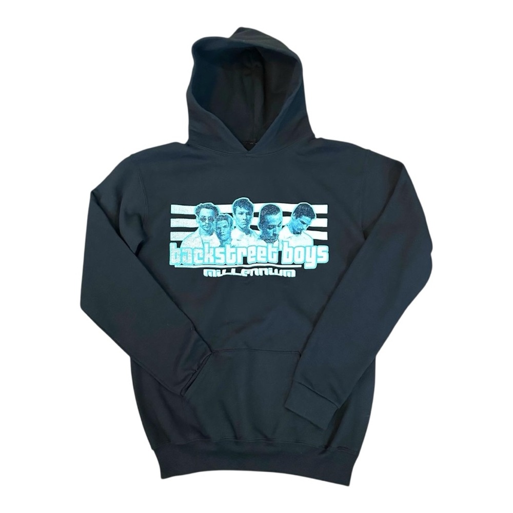 Backstreet Boys Millennium Tour Graphic Hoodie Pullover Sweatshirt Black Y2K